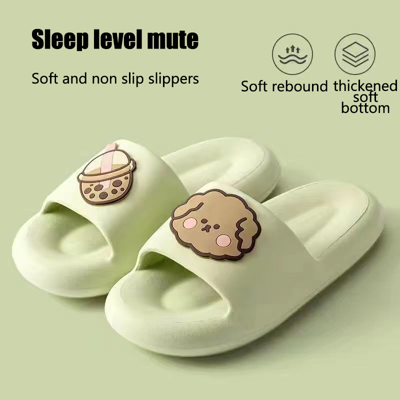 Feeg Cool on Shit Stepping Slippers Women's Summer Indoor Home Use Couples Anti slip Silent Thick Sole Bathroom Shower for Men Lhshoe