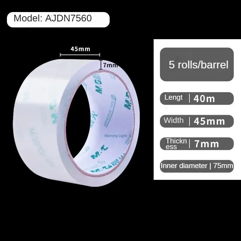 M G High Quality High Transparent Sealing Tape Packing Tape 5 Rolls 45mm*40m AJDN7560 240426