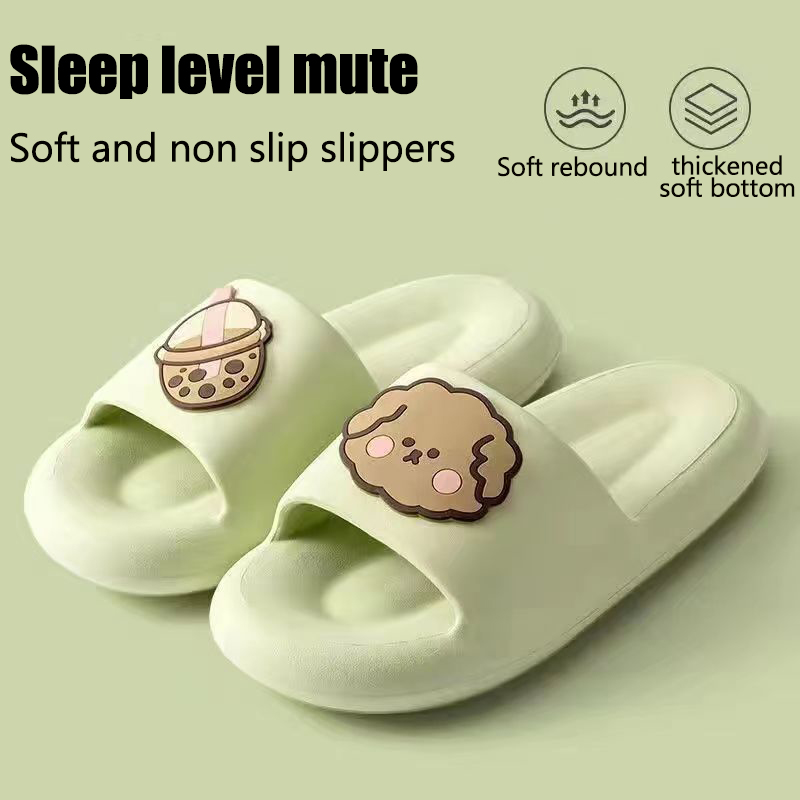 Feeg Cool on Shit Stepping Slippers Women's Summer Indoor Home Use Couples Anti slip Silent Thick Sole Bathroom Shower for Men Lhshoe