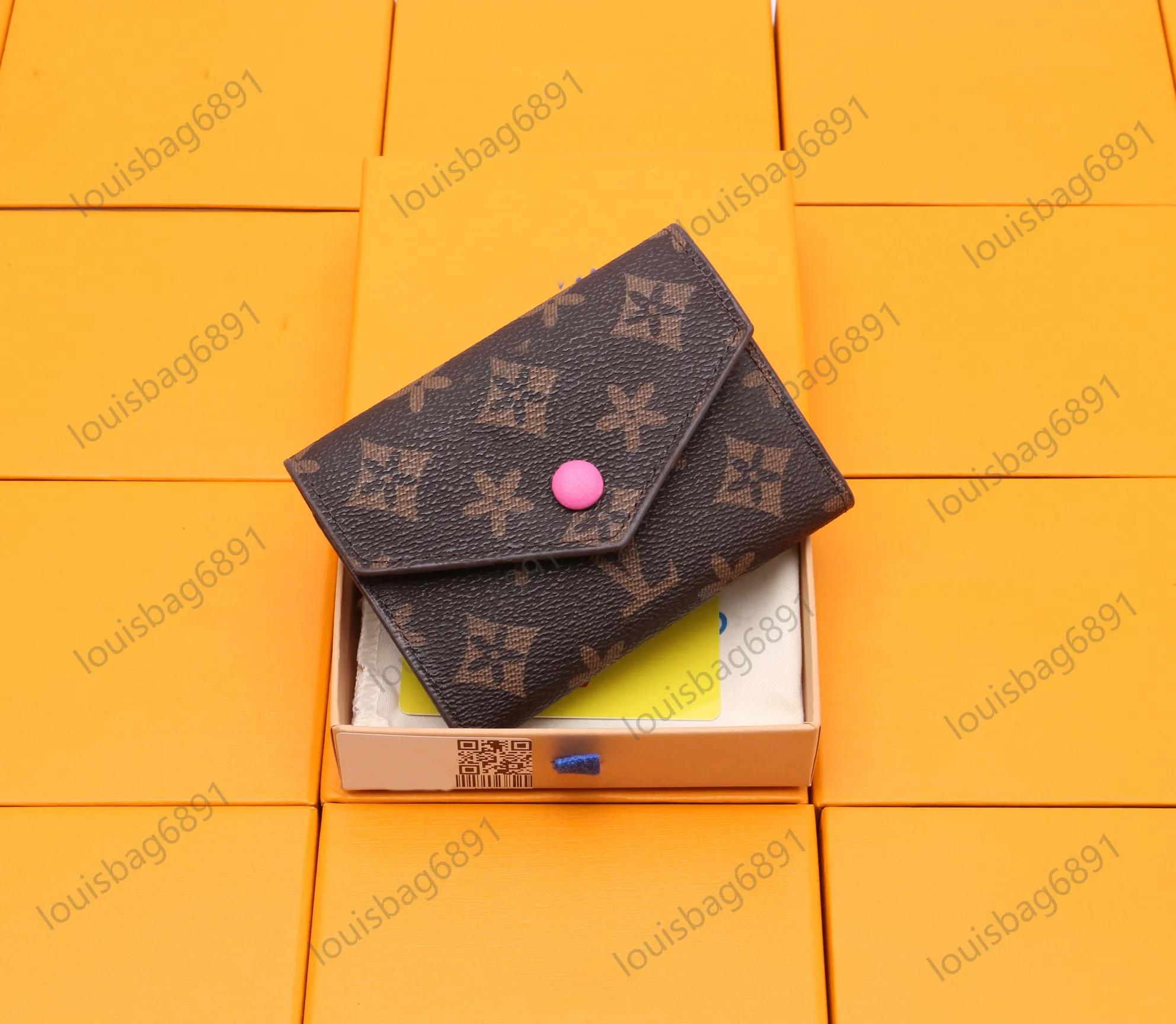 10A Top Brown flower rosalie victorine wallet luxury Women coin purse card holder keychain Man Designer purses Key pouch CardHolder small wallets travel Clutch Bags