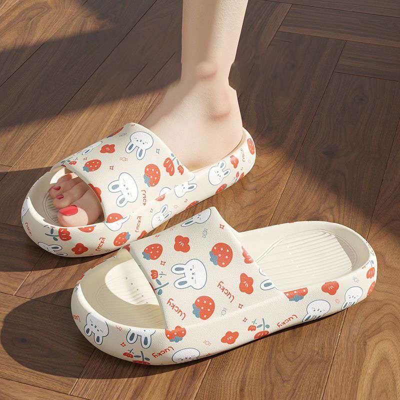 Women Stepping on Shit Feeg in Summer Wearing Cute Indoor Home Couples Soft Sole Silent Bathroom Anti slip Slippers for Men Lhshoe Wearg