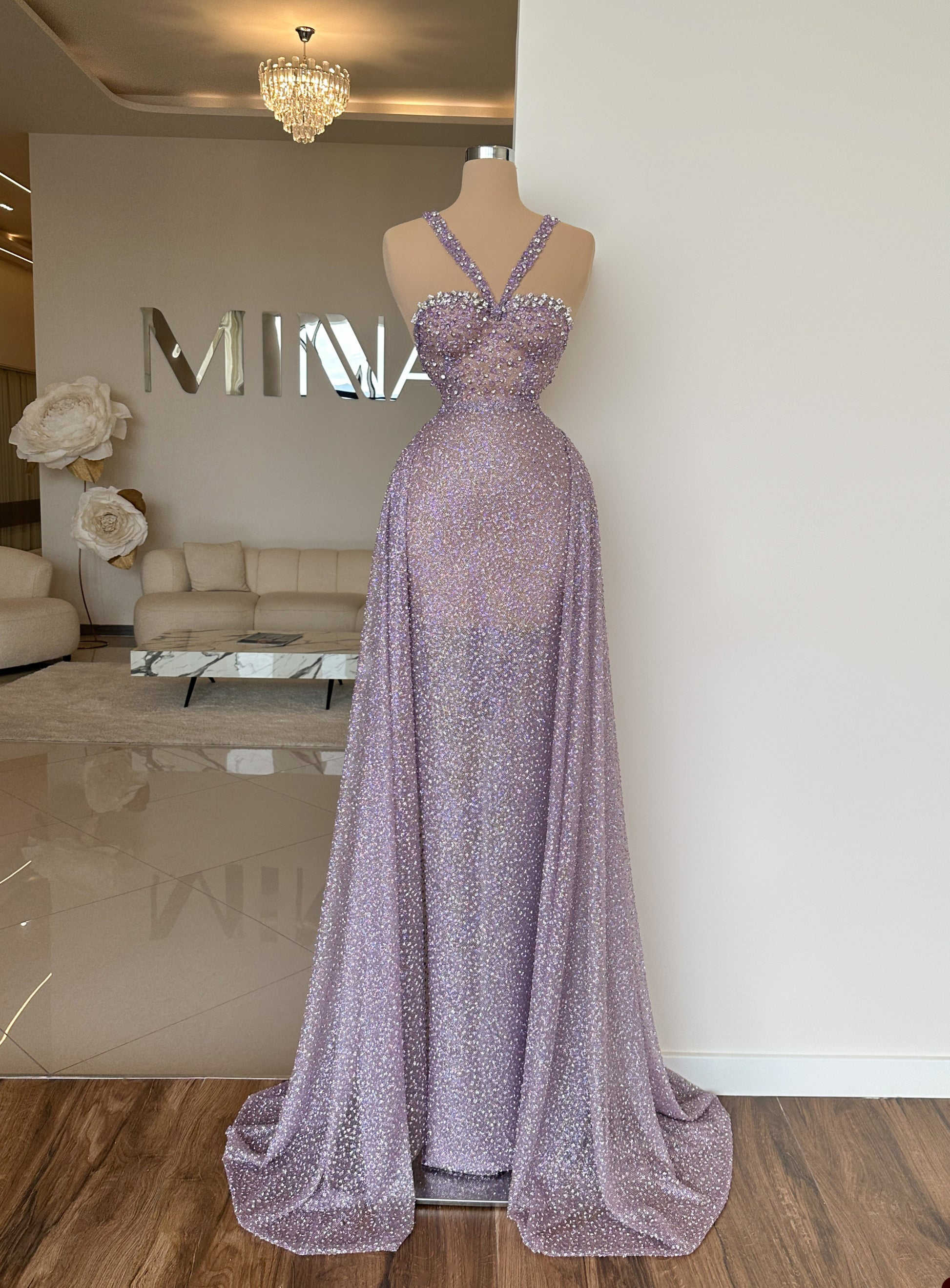 Sparkling Mermaid Prom Dresses Sleeveless Sweep Dress Lace Appliques Beaded Crystal Strapless Gown Celebrity Evening Dresses Plus Size Custom Made L24