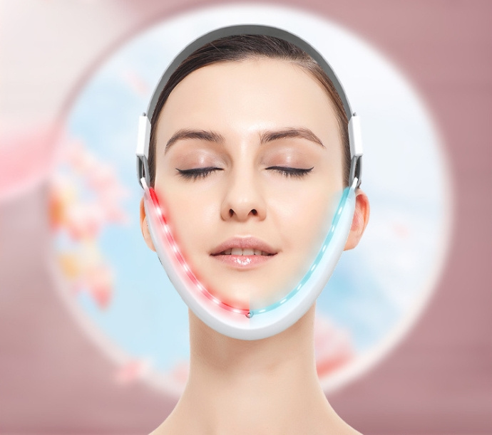 Micro current face slimming instrument for lifting tightening massage beauty color light intelligent three-dimensional V-shaped face shaping instrumen