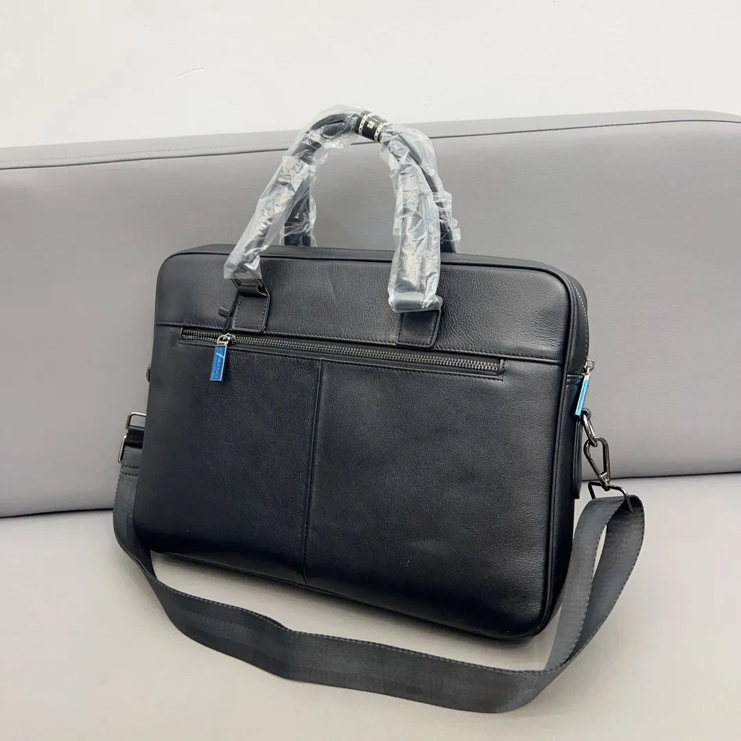 Laptop Designer Stripe Solid Color Design Large Capacity Leather Briefcase Business Men Bag Christmas Briefcases CYG24050501-20