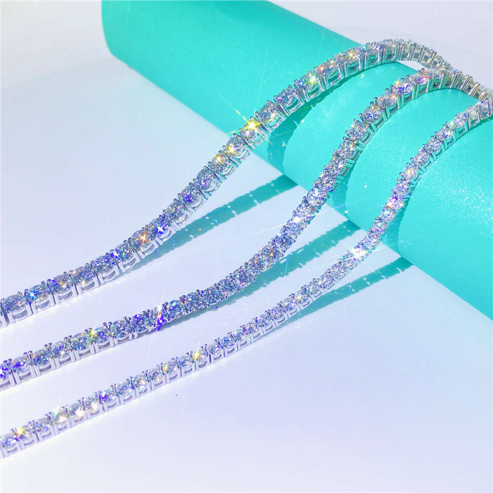 18k Real Gold Chain Jewelry 5mm 16 18 20 22 24 26 28 Inches Gra Certificate Vvs Moissanite Diamond Tennis Chain