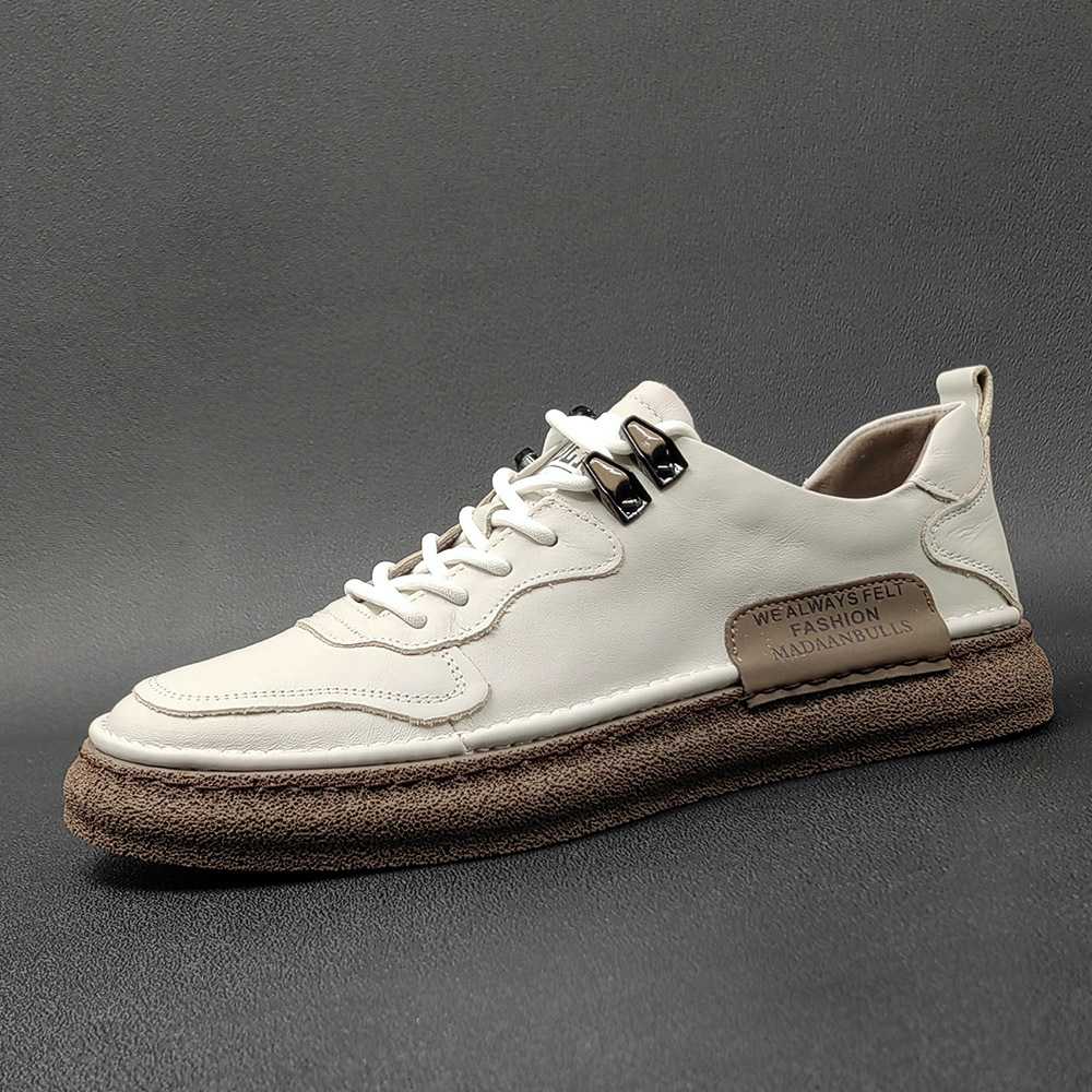 Board for oversized casual versatile leather flat shoes men's trendy brand