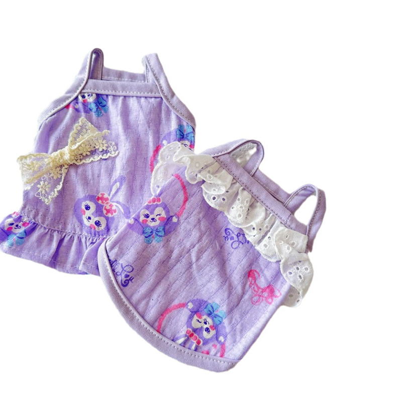 Shirt Puppy Skirt Cute Doggie Dress Summer Clothes Dog Apparel for Small Dogs and Cats Tiny Teacup Poodle 7 Color Wholesale XXXS Y118