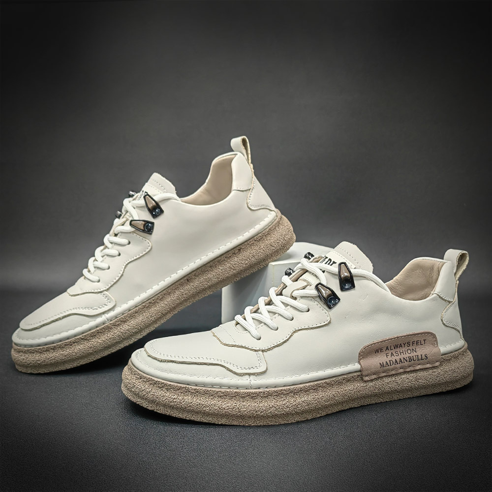 Board for oversized casual versatile leather flat shoes men's trendy brand