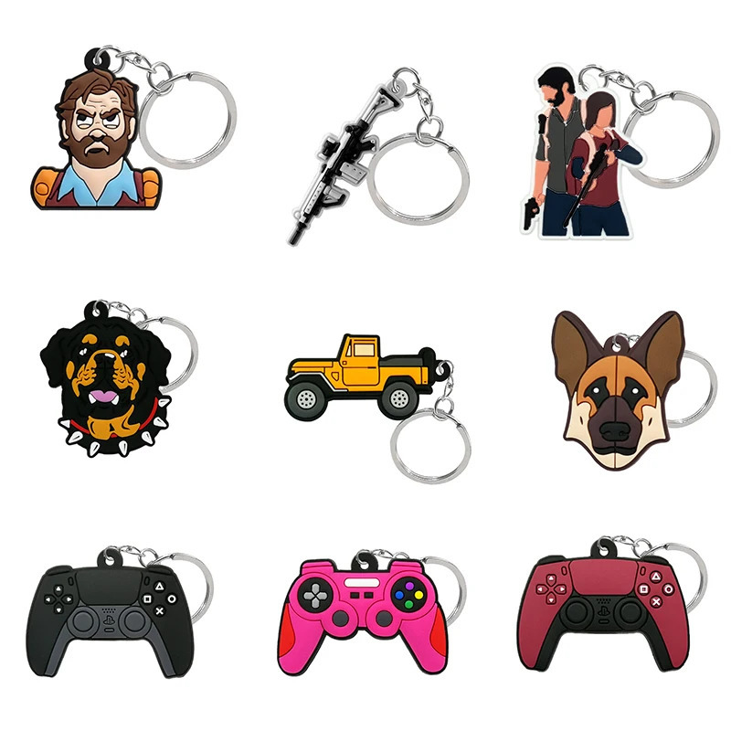 20PCS/Set Game Series Keychain Game Character Controller Keyring Fashion Car Key Accessory Kids Favor Birthday Key Gift Souvenir 240504