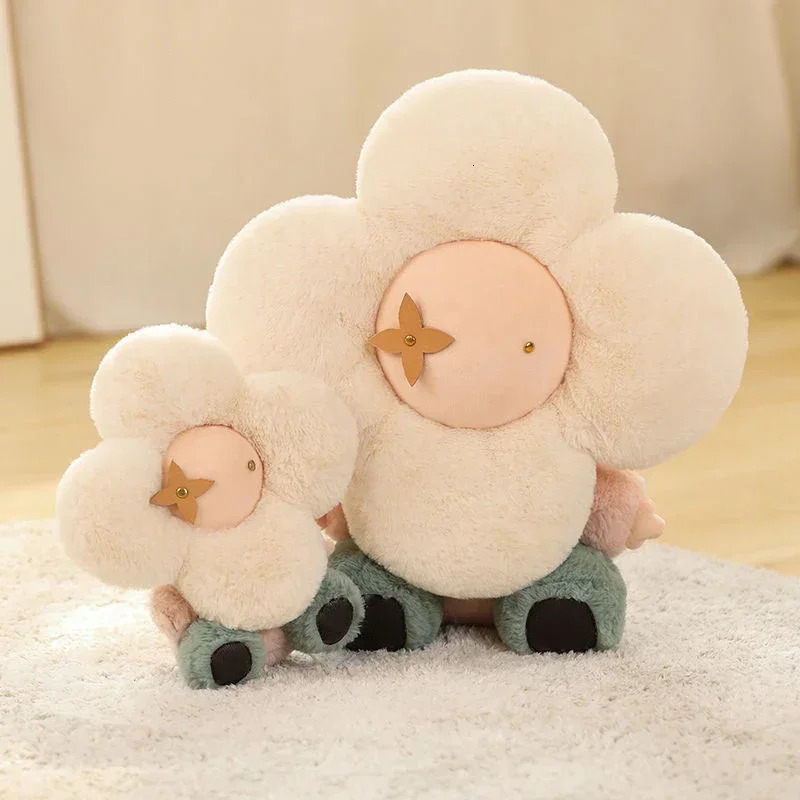 Soft Cartoon Plant Decoration Or Pillow Cushion Sun Figurine Toy Flower Plush Stuffed Birthday Gift For Children 240426