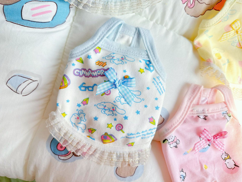Shirt Puppy Skirt Cute Doggie Dress Summer Clothes Dog Apparel for Small Dogs and Cats Tiny Teacup Poodle 7 Color Wholesale XXXS Y118