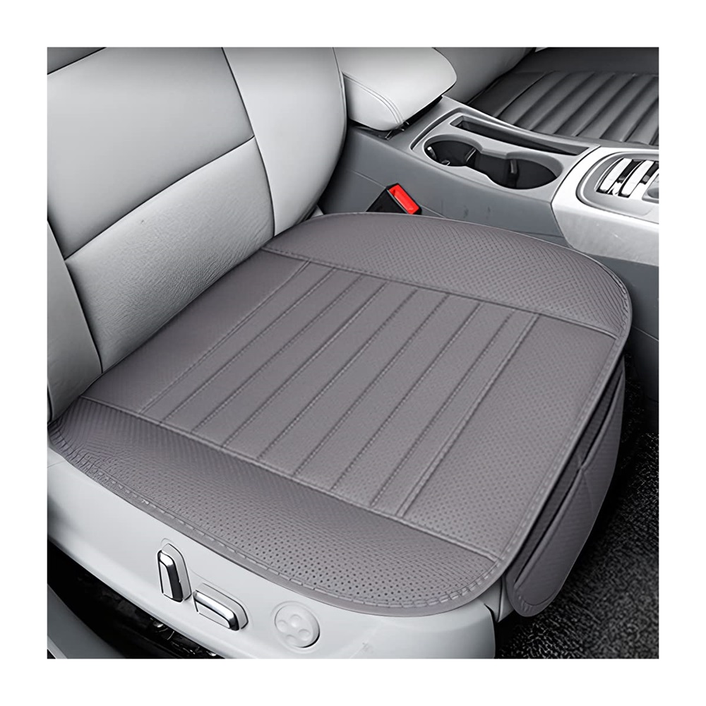 8sanlione Leather Car Seat Cover, Car Front Seat Cushion/Protector, Breathable Comfort Automotive Seat Cover, Compatible with Most Cars, Vehicles, SUV