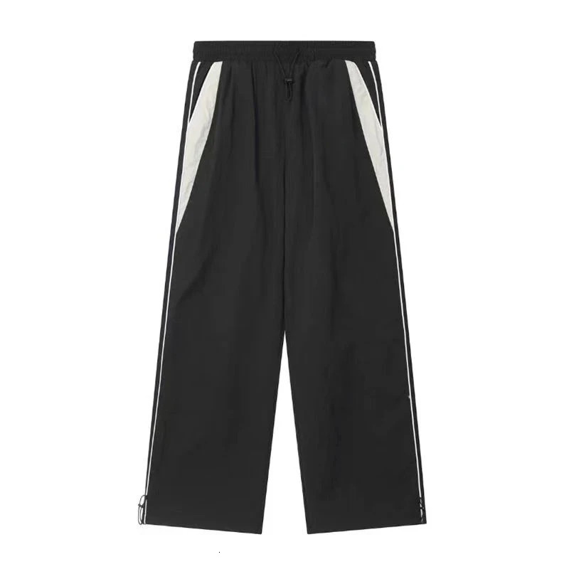 Spring Vintage Set Men Women High Street Varsity Jacket Wide Leg Pants Patchwork Y2k Streetwear Sports Bomber 2-piece Set Unisex 240426