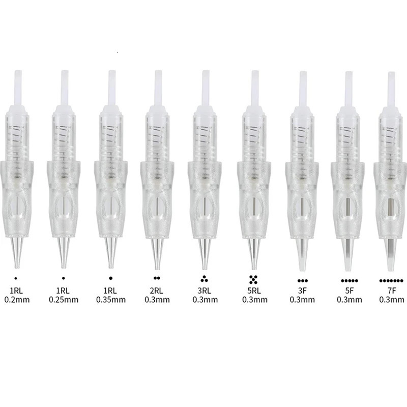 Disposable Tattoo Cartridge Needles for Eyebrow Lips 1R 2R 3R 3F 5F Sterilized Microblading Permanent Makeup Needles Accessories 240424
