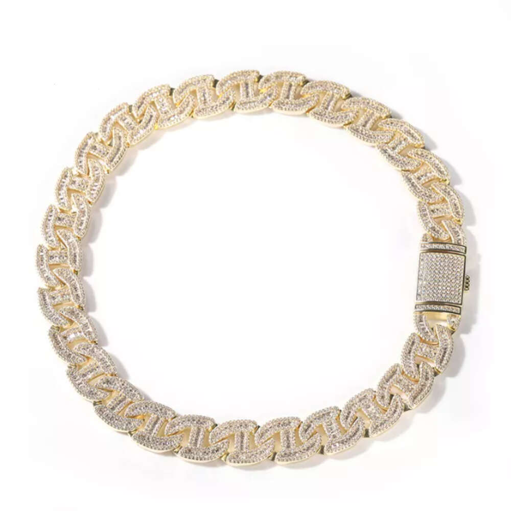 Customized 14mm Cuban Link Diamond Chain Best Quality Moissanite with Vvs Clarity Available in Yellow White Rose Gold