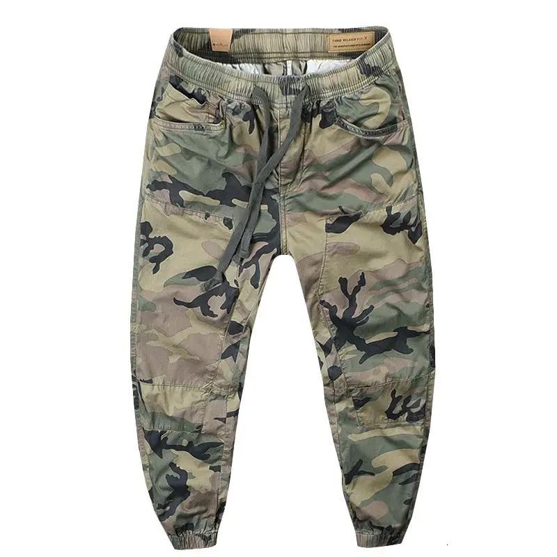 Male Trousers Casual Mens Cargo Pants Camouflage Camo Trekking Loose Korean Style Oversize est High Quality Big Size 240423
