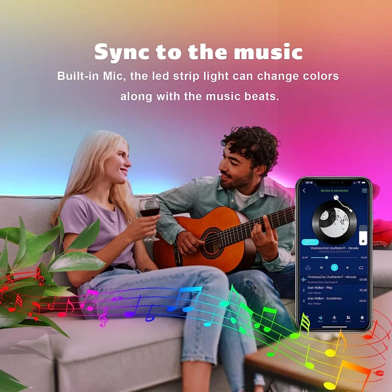 5M RGB 5050 Led Strip Light Bluetooth App Control 5V USB Led Tape Flexible Ribbon Diode Tape for TV Backlight Room Decoration D4.0