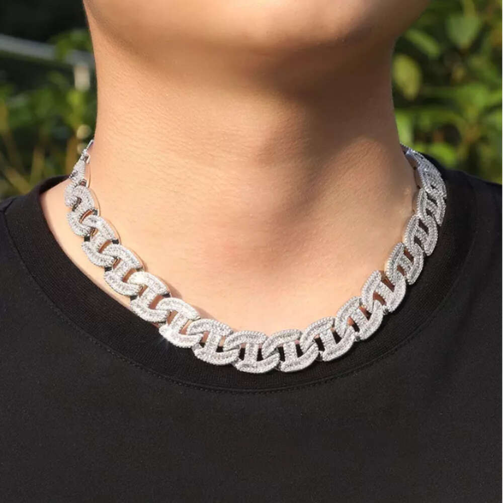 Customized 14mm Cuban Link Diamond Chain Best Quality Moissanite with Vvs Clarity Available in Yellow White Rose Gold