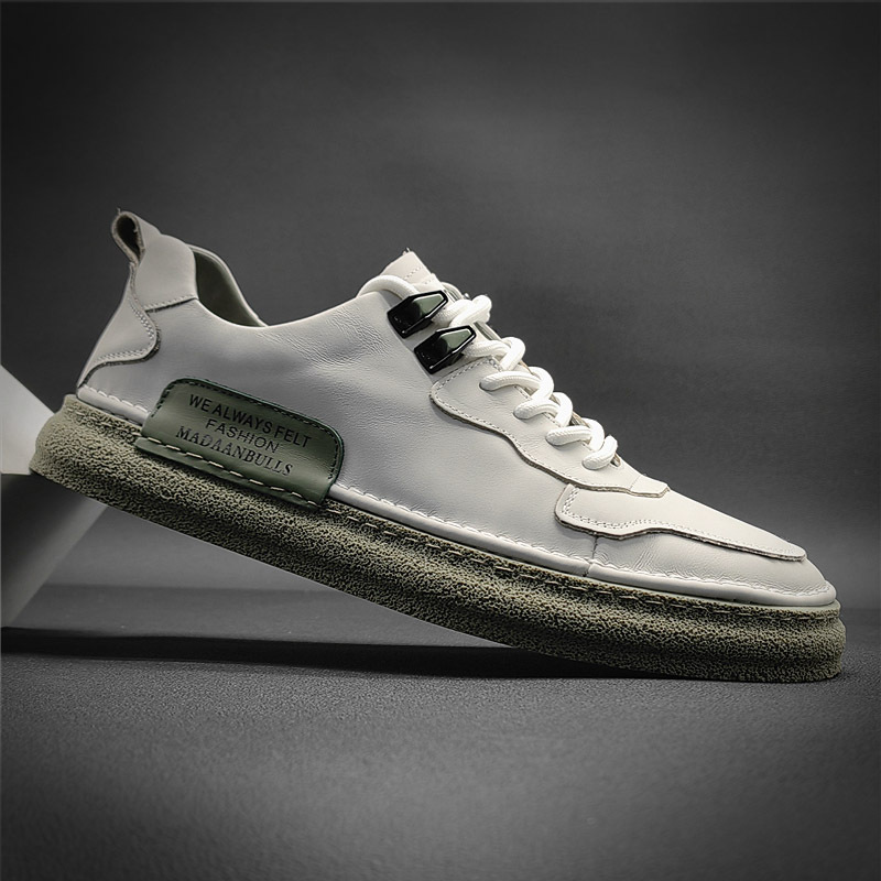 Board for oversized casual versatile leather flat shoes men's trendy brand