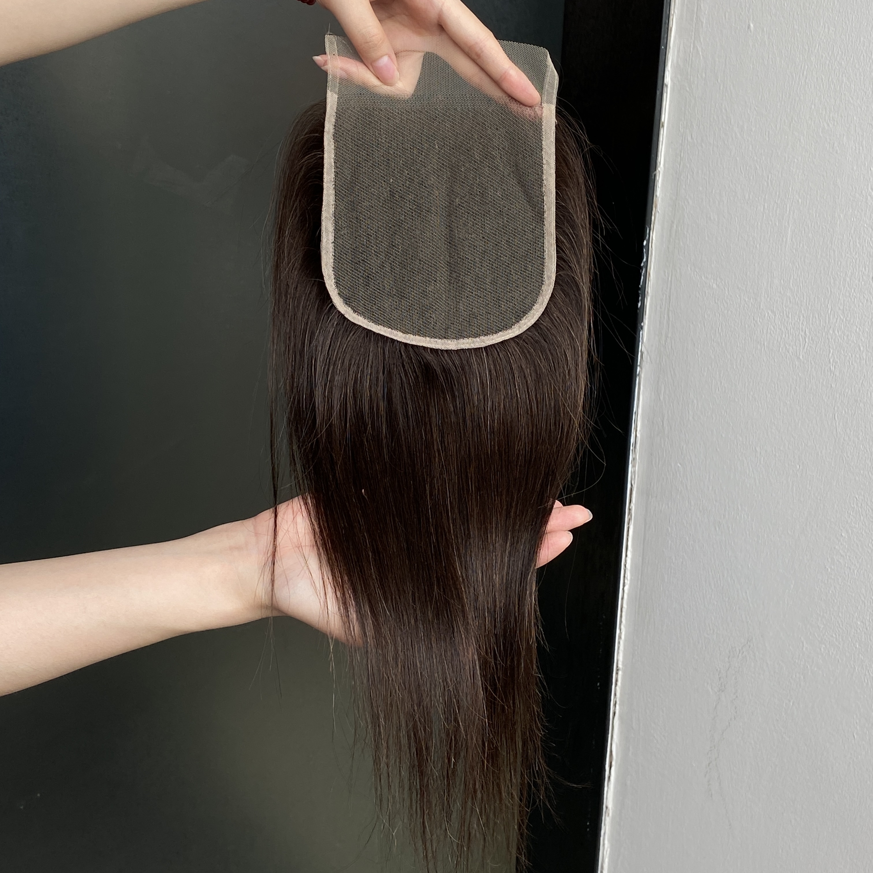 Peruvian Brazilian Malaysian Indian Natural Black 100% Remy Raw Human Hair #2 #4 #6 Color straight 5x5 Transparent Lace Closure Hair Extension