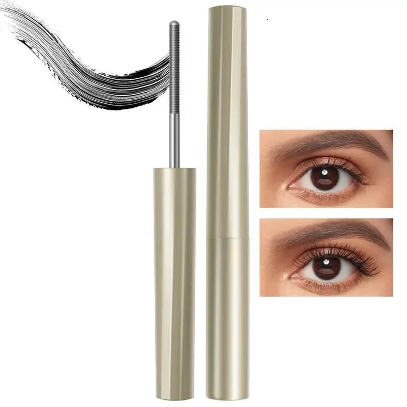 Metal Head Brush Mascara Curling Slim Thick Anti-Sweat Lasting Eye Cosmetics Tools Tube 240428