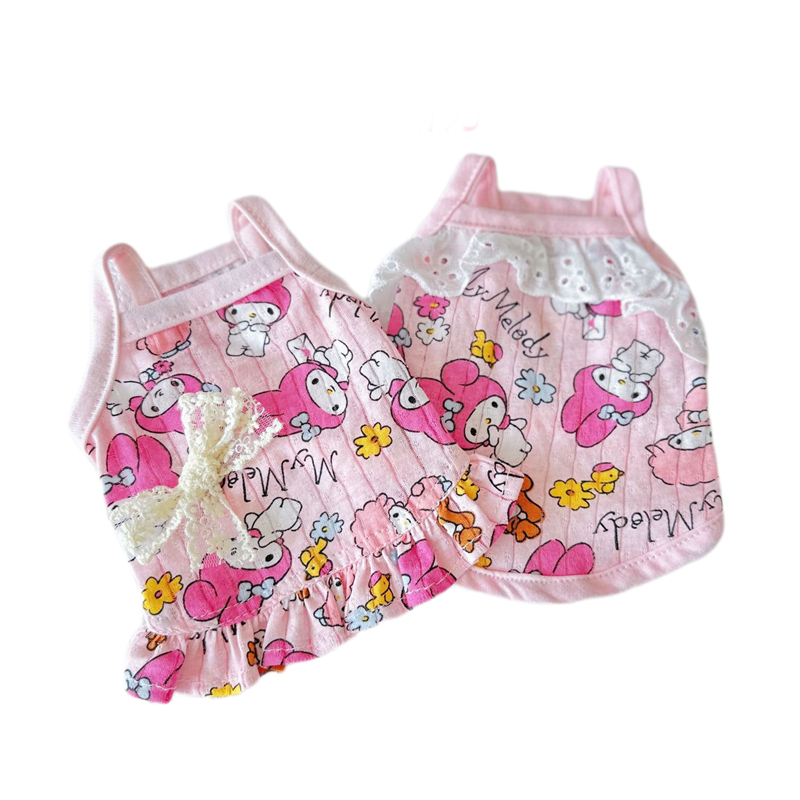 Shirt Puppy Skirt Cute Doggie Dress Summer Clothes Dog Apparel for Small Dogs and Cats Tiny Teacup Poodle 7 Color Wholesale XXXS Y118