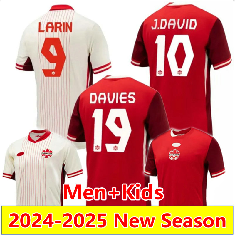 2024 DAVIES Canada Soccer Jerseys J. DAVID LARIN maillots de futol 24 25 EUSTAQUIO football shirts 2025 home away HOILETT BUCHANAN LARYEA CORNELIUS men kids
