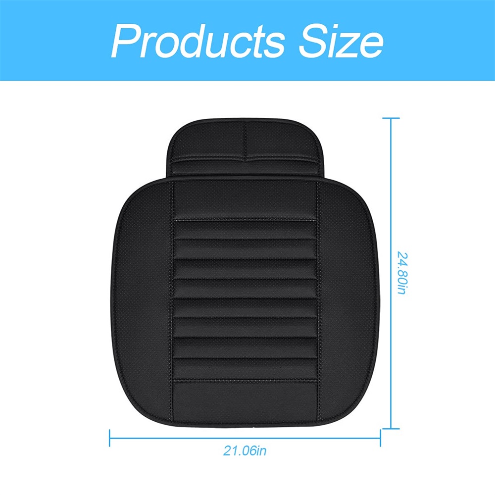8sanlione Leather Car Seat Cover, Car Front Seat Cushion/Protector, Breathable Comfort Automotive Seat Cover, Compatible with Most Cars, Vehicles, SUV