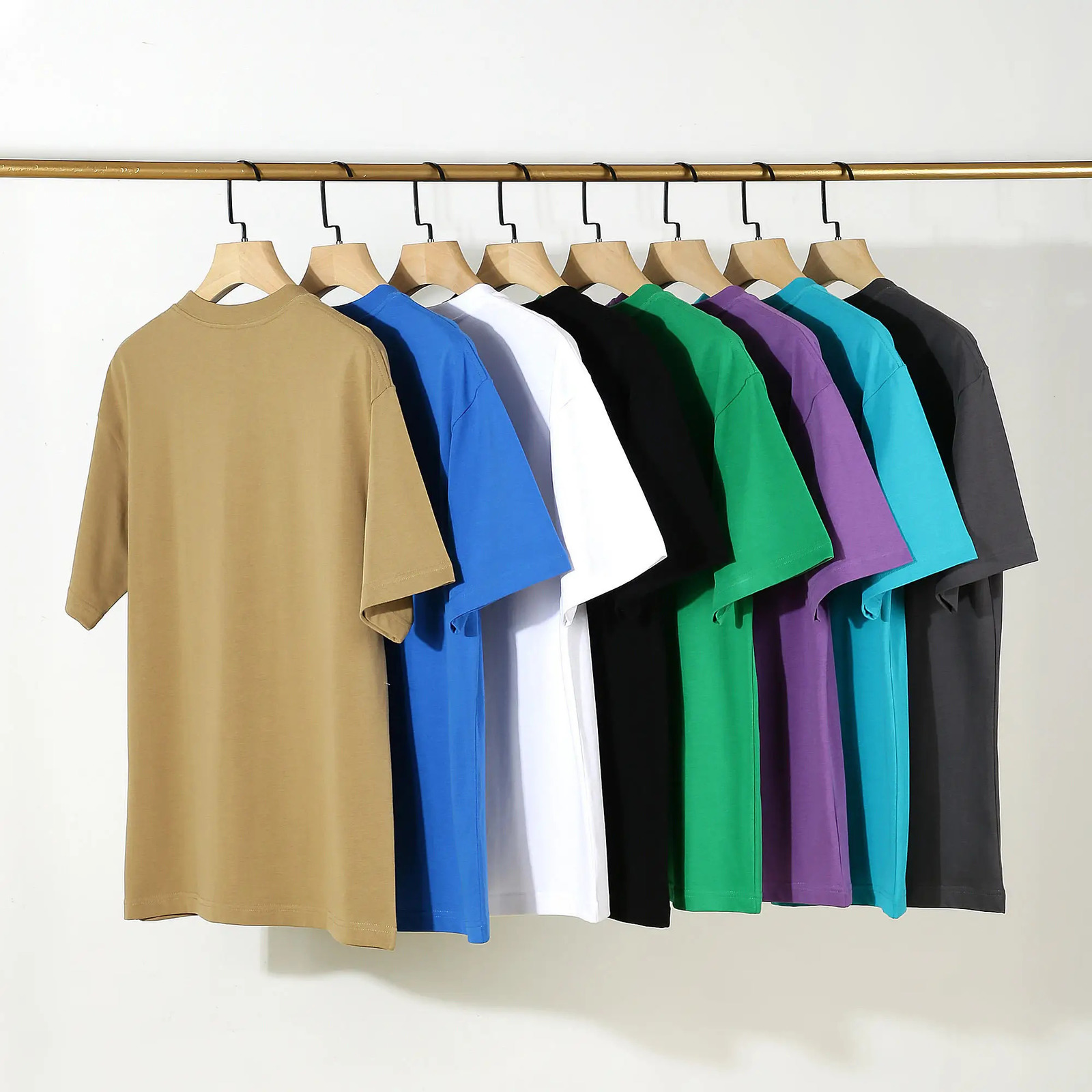 240g Thicker Oversized Tshirt For Man Clothing Manufacturer Custom Graphic Screen Printing Blank 100 Cotton Loose Fit Tee Tops 240416