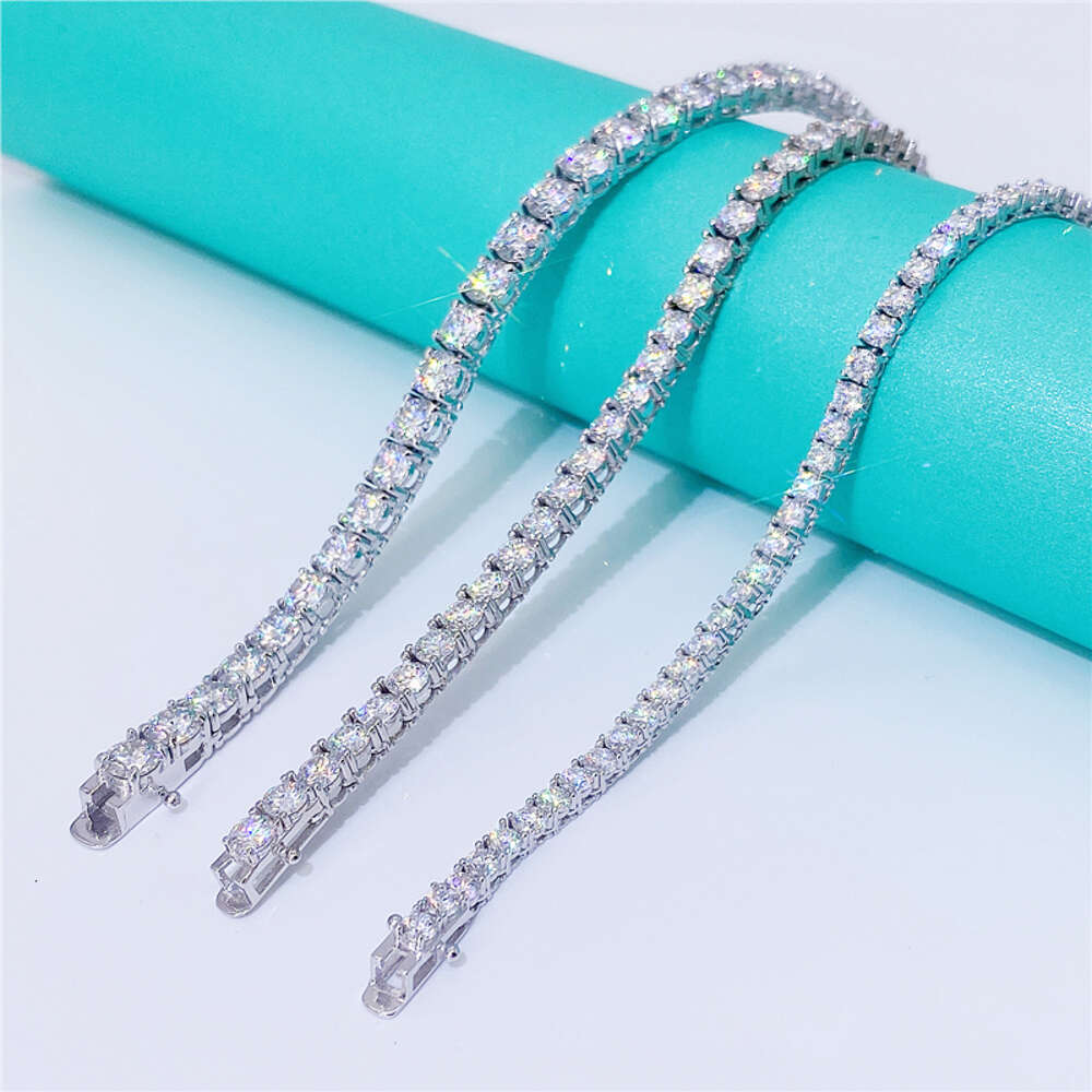 18k Real Gold Chain Jewelry 5mm 16 18 20 22 24 26 28 Inches Gra Certificate Vvs Moissanite Diamond Tennis Chain