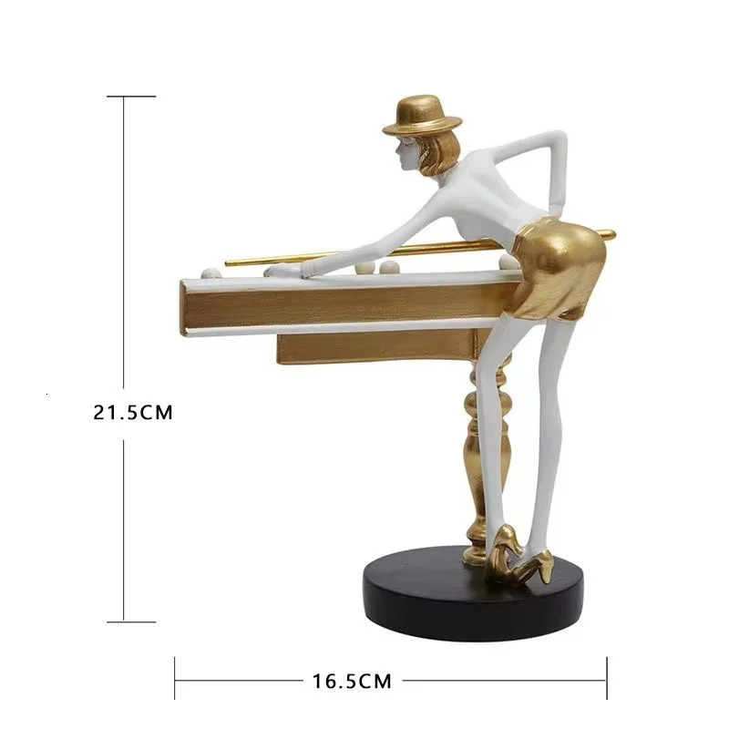 Nordic Billiard Resin Ornament Home Decor CraftsStatueOffice Desk Figurines Decoration Bookcase Sculpture Home Accessories 240429