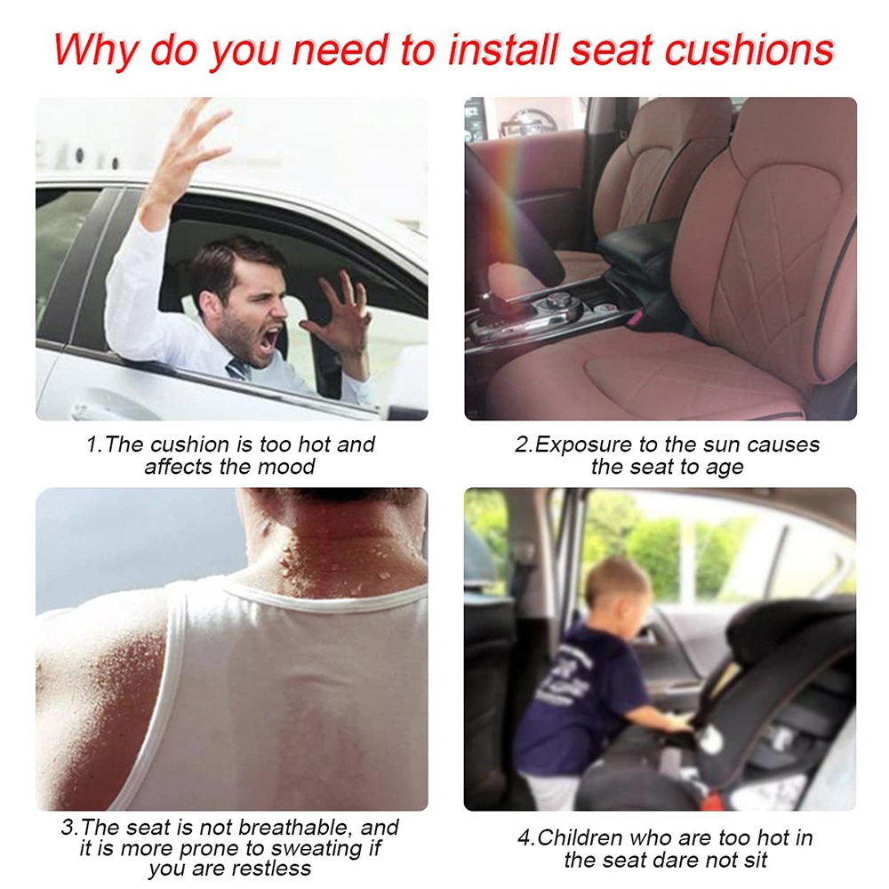 8sanlione Leather Car Seat Cover, Car Front Seat Cushion/Protector, Breathable Comfort Automotive Seat Cover, Compatible with Most Cars, Vehicles, SUV