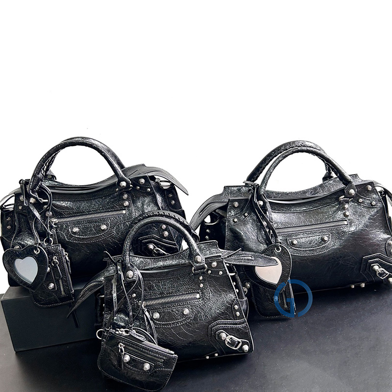 large designer bag cagole motorcycle handbags bag shoulder women oil wax skin genuine leather crossbody purse vintage 26cm 33cm 39cm mirror quality