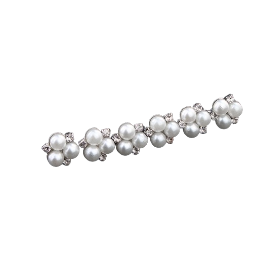 Rose Gold 6PCSlot Wedding Accessories Bridal Pearl Hairpins Flower Crystal Pearl Rhinestone Hair Pins Clips Bridesmaid Women Hair