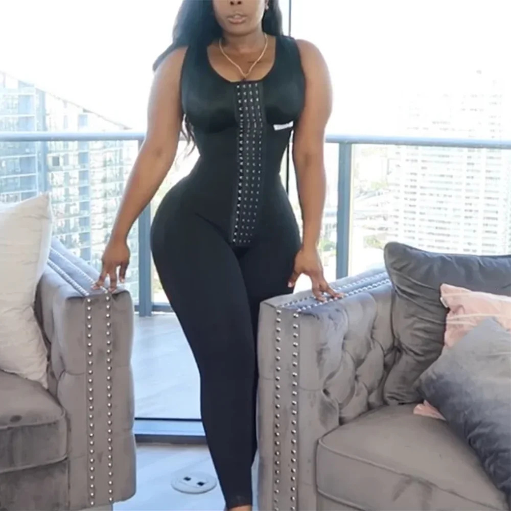 Fajas Colombianas Post Surgery High Compression Body Shaper Tummy Control Cincher Postpartum Leggings Fitness Slimming Shapewear 240428