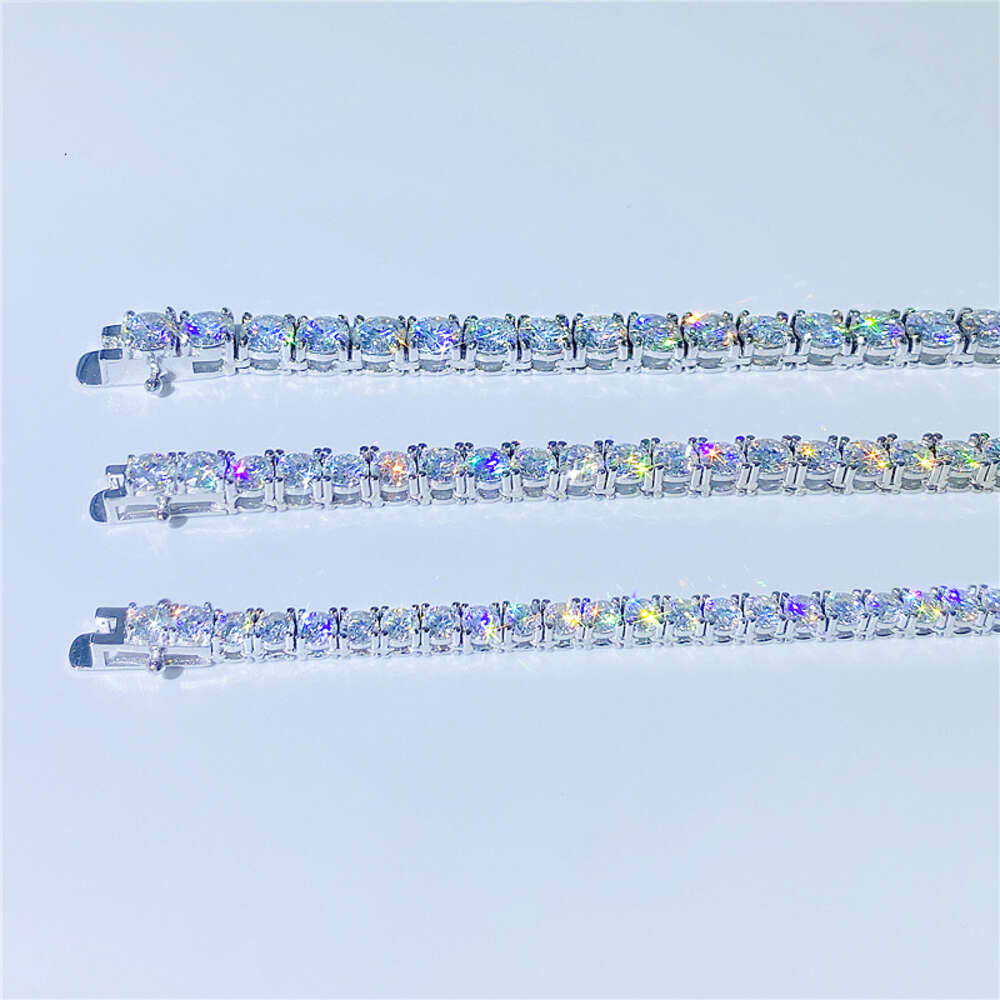 18k Real Gold Chain Jewelry 5mm 16 18 20 22 24 26 28 Inches Gra Certificate Vvs Moissanite Diamond Tennis Chain