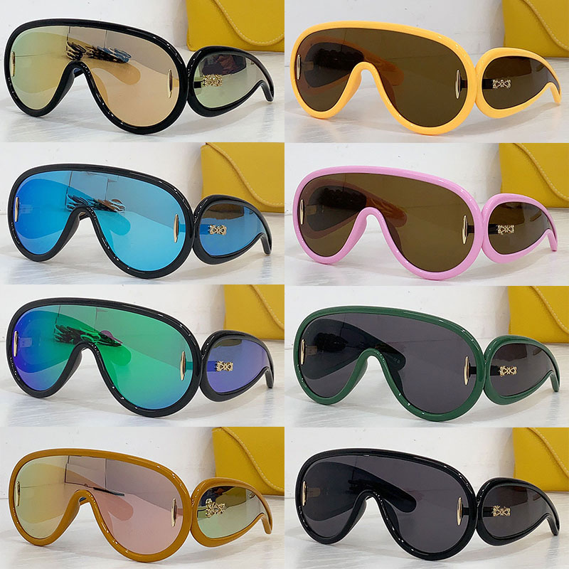 LW40108 Luxury Designer Wave mask Sunglasses With Oversized Cat Eye Frame Casual Party Carnival Cool Sunglasses