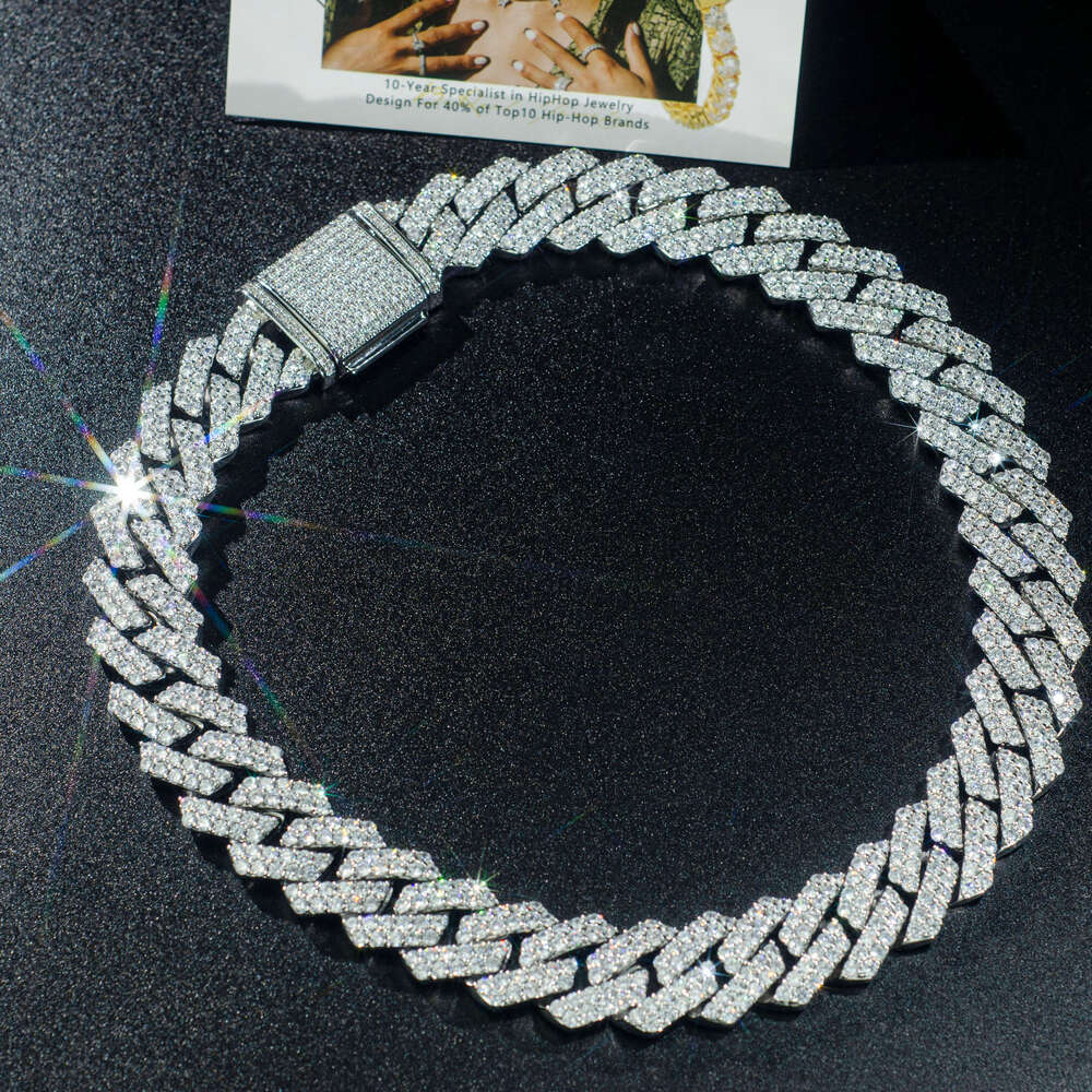 vvs moissanite cuban k pendant designer for men Fine jewelry pass dia tester iced out Miami14mm chain necklace Sterg Sier necklaces