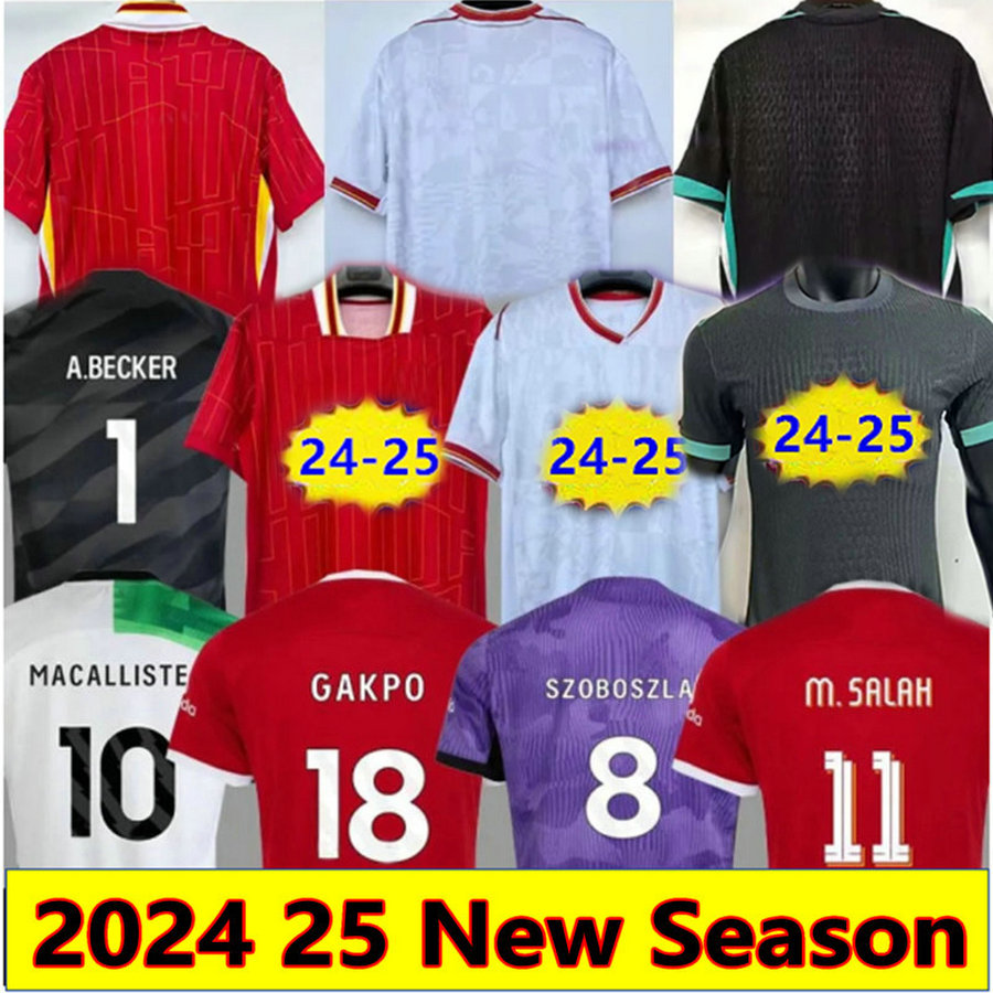 2024 soccer jerseys fans player version GAKPO 24 25 home Away 3rd MAC ALLISTER Luis DIaz SZOBOSZLAI black goalkeeper football shirt men kids uniforms adult size S-4XL