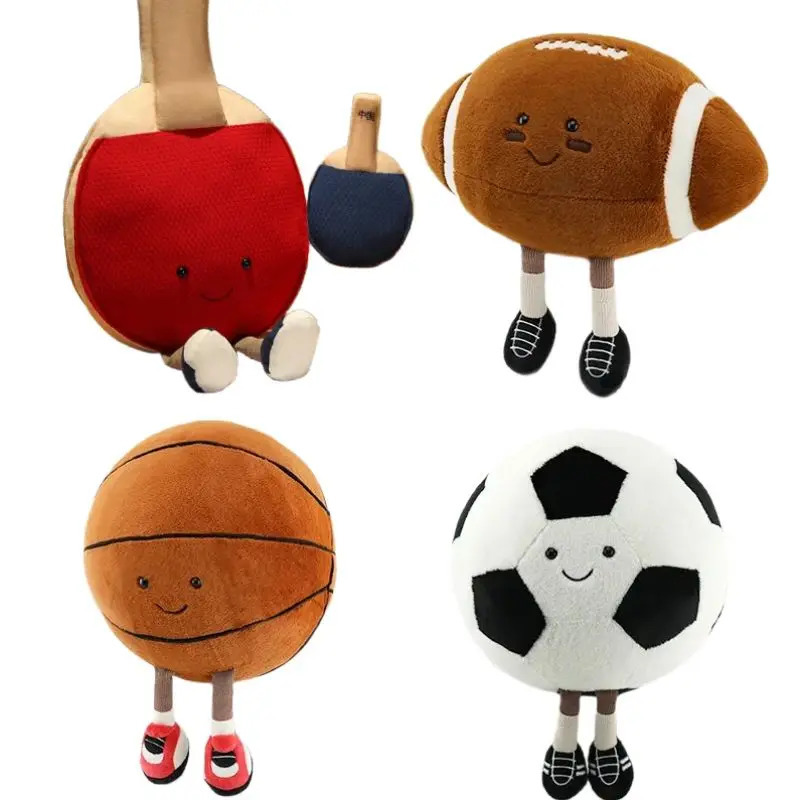 Real Life Basketball Ball Pillow Cushion Plush Toys Stuffed Doll Baby Kids Children Boys Girls Adults Birthday Gifts Room Decor 240426