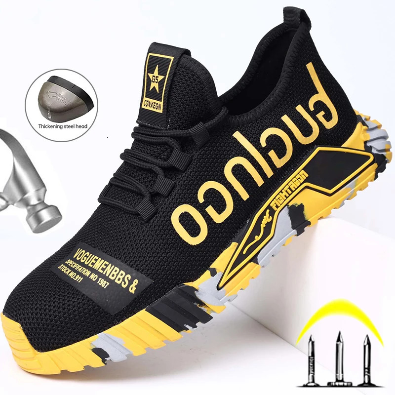 2025 new Safety Steel Toe Protective Puncture Proof Work Boots Construction Working Shoes for Men 240430