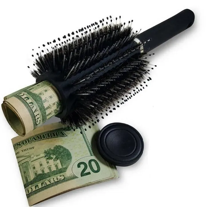 Hair Brush comb Hollow Container Black Stash Safe Diversion Secret Security Hairbrush Hidden Valuables Home Security Storage box DA272 ZZ