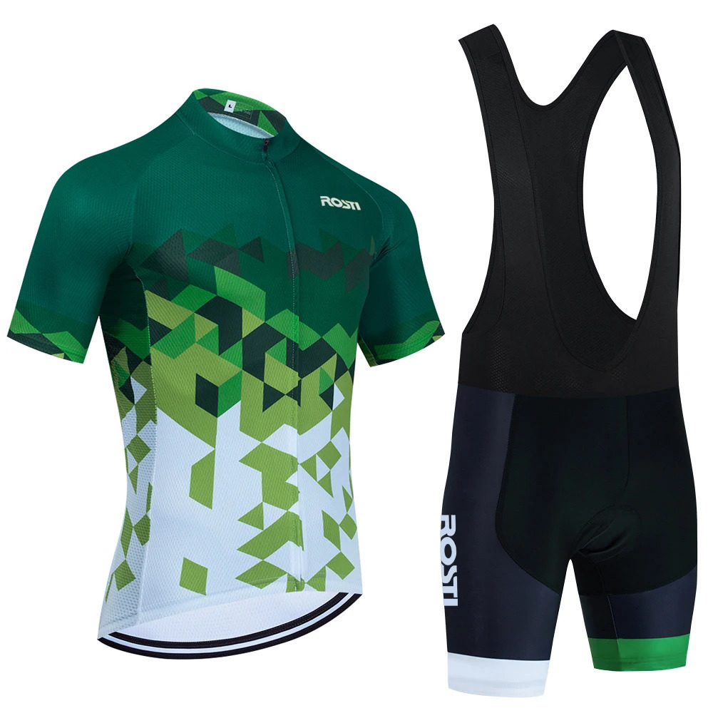 Tour ROSTI Bike Jersey Cycling Team Pants Set Men Women Ropa Ciclismo Quick Dry Pro Bicycle Maillot Clothing 240506