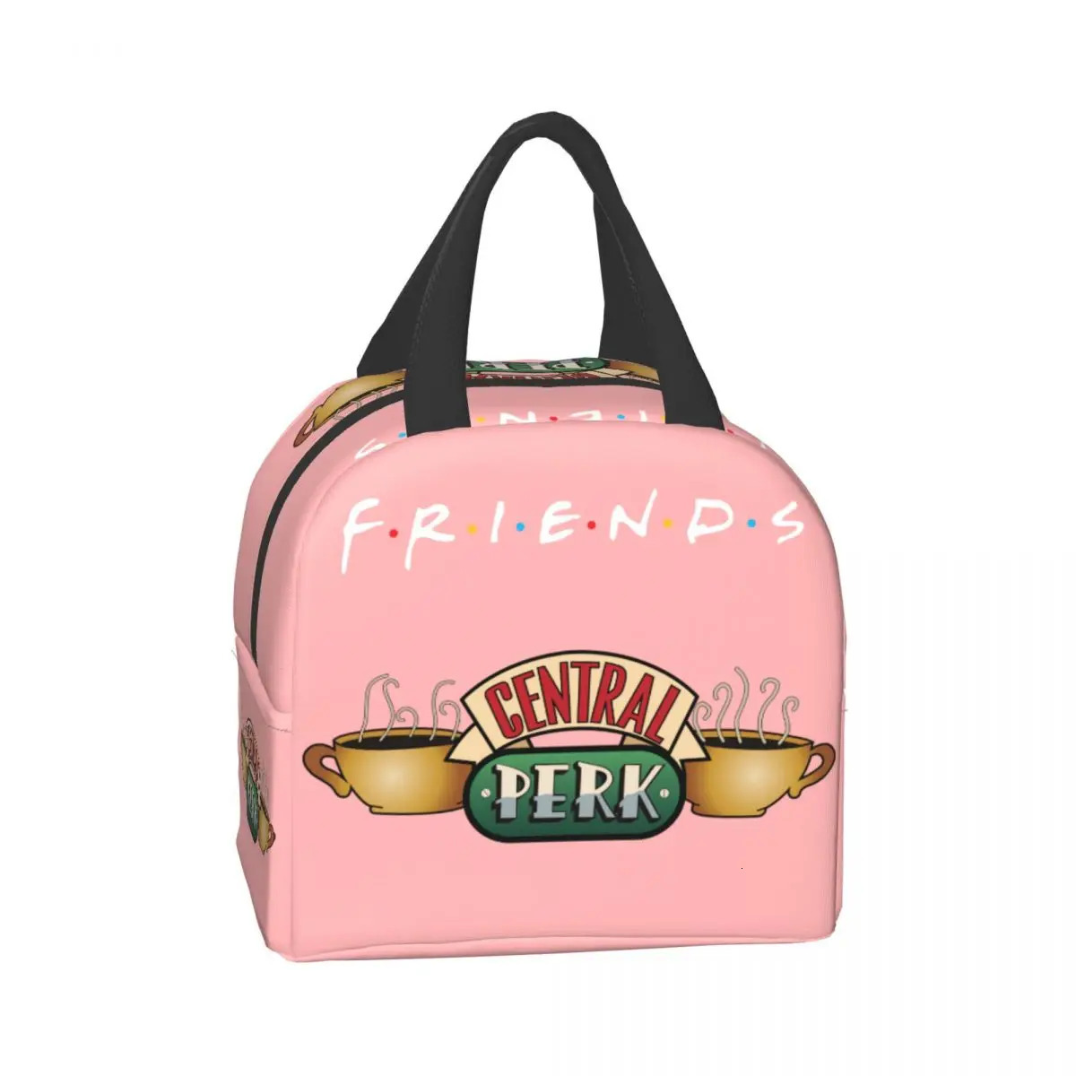 Classic TV Show Central Perk Friends Lunch Bag Cooler Insulated Box for Women Kids School Work Picnic Food Storage Bags 240506