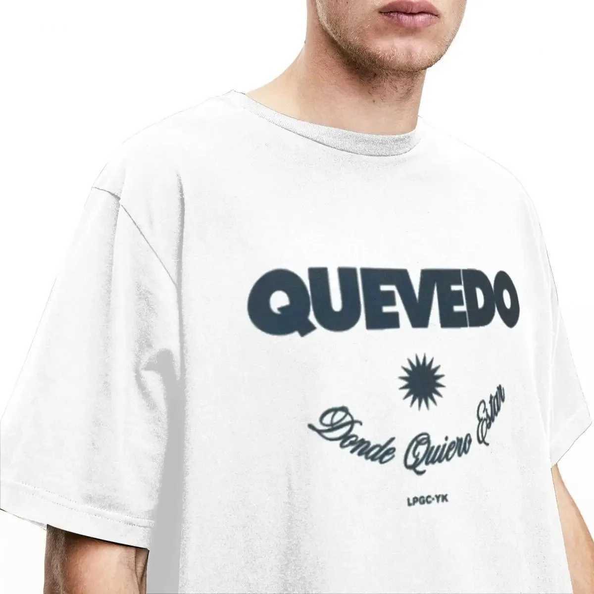 Men's T-Shirts Vintage Quevedo Album T-Shirts for Men Women O Neck 100% Cotton Donde Quiero Estar Short Slve Ts Oversized Clothes T240505