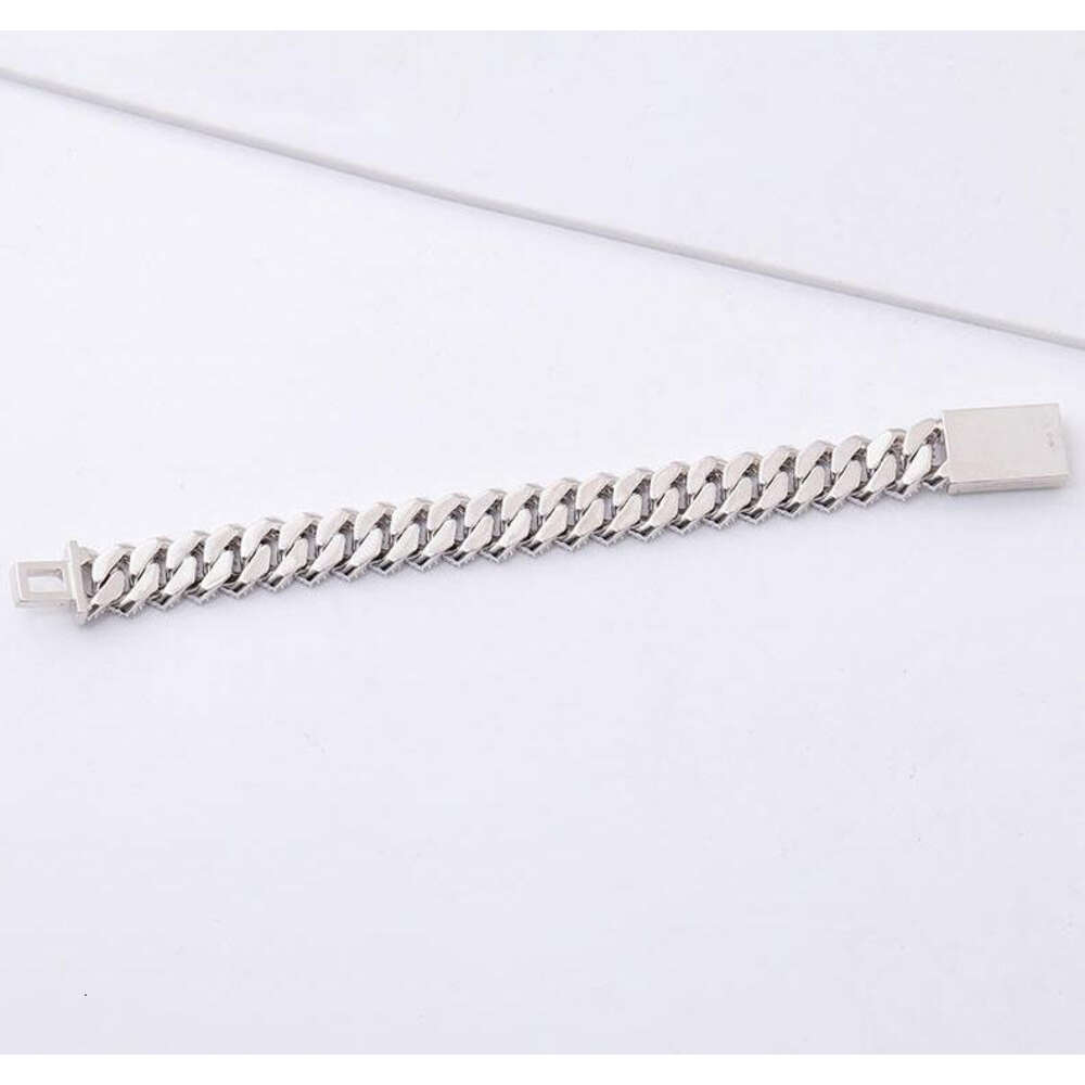 Bling Fine Jewelry Rapper Bracelet 925 Silver Vvs Cuban Chain Men Gold Plated Moissanite Bracelet Iced Out 15mm Cuban Chain