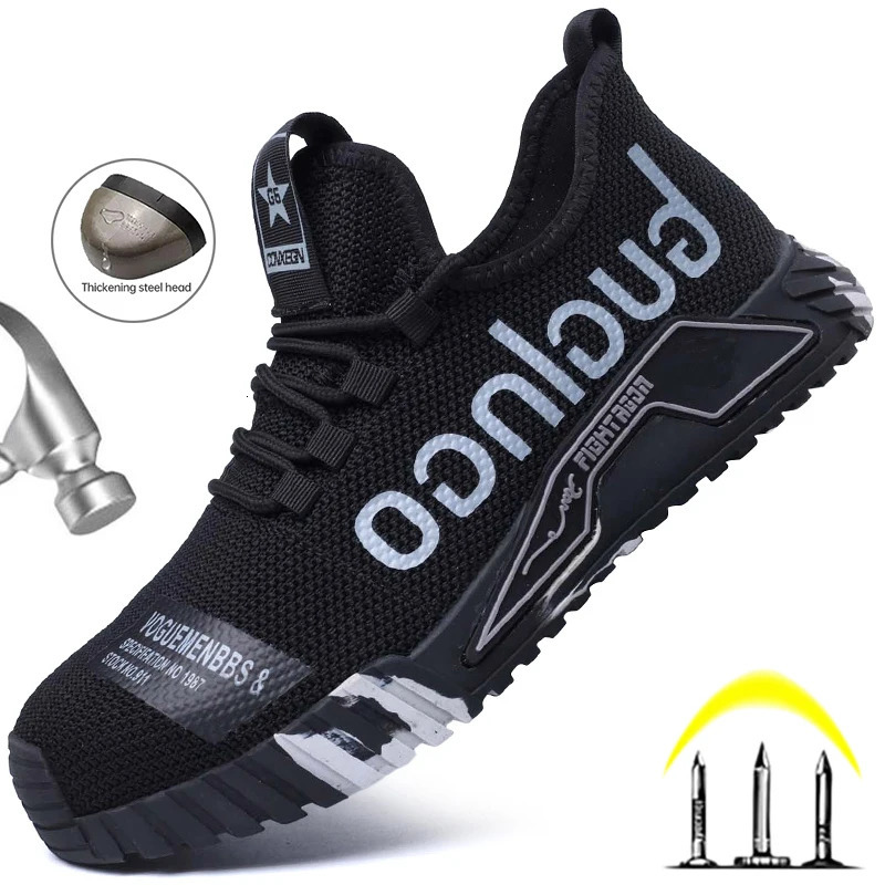 2025 new Safety Steel Toe Protective Puncture Proof Work Boots Construction Working Shoes for Men 240430