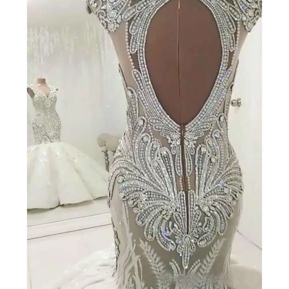 Dresses Beaded Size Lace Mermaid Plus Crystal Applique Vintage Wedding Dress Vestido De Novia Country Bridal Gowns 0227Lz