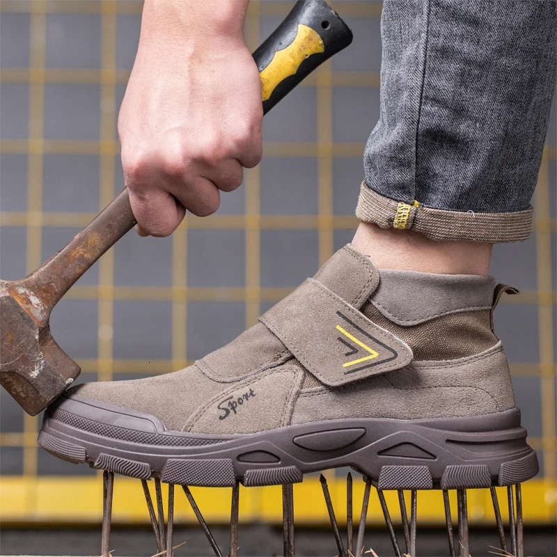 Construction Work Anti-smash Anti-puncture Safety Men Steel Toe Scald New Proof Welding Boots Indestructible Shoes 240430