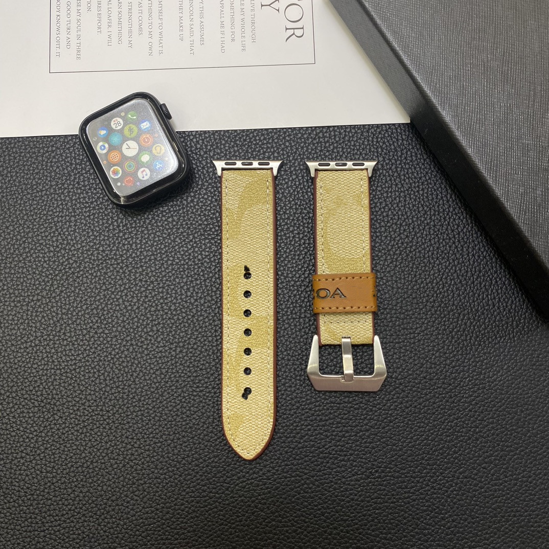 Luxury Apple Watch Band 38 40 41 42 44 45 49 mm Flower Leather Watchs Strap Wristband For Iwatch 9 8 7 6 5 4 SE L Designer Fashion Watchbands